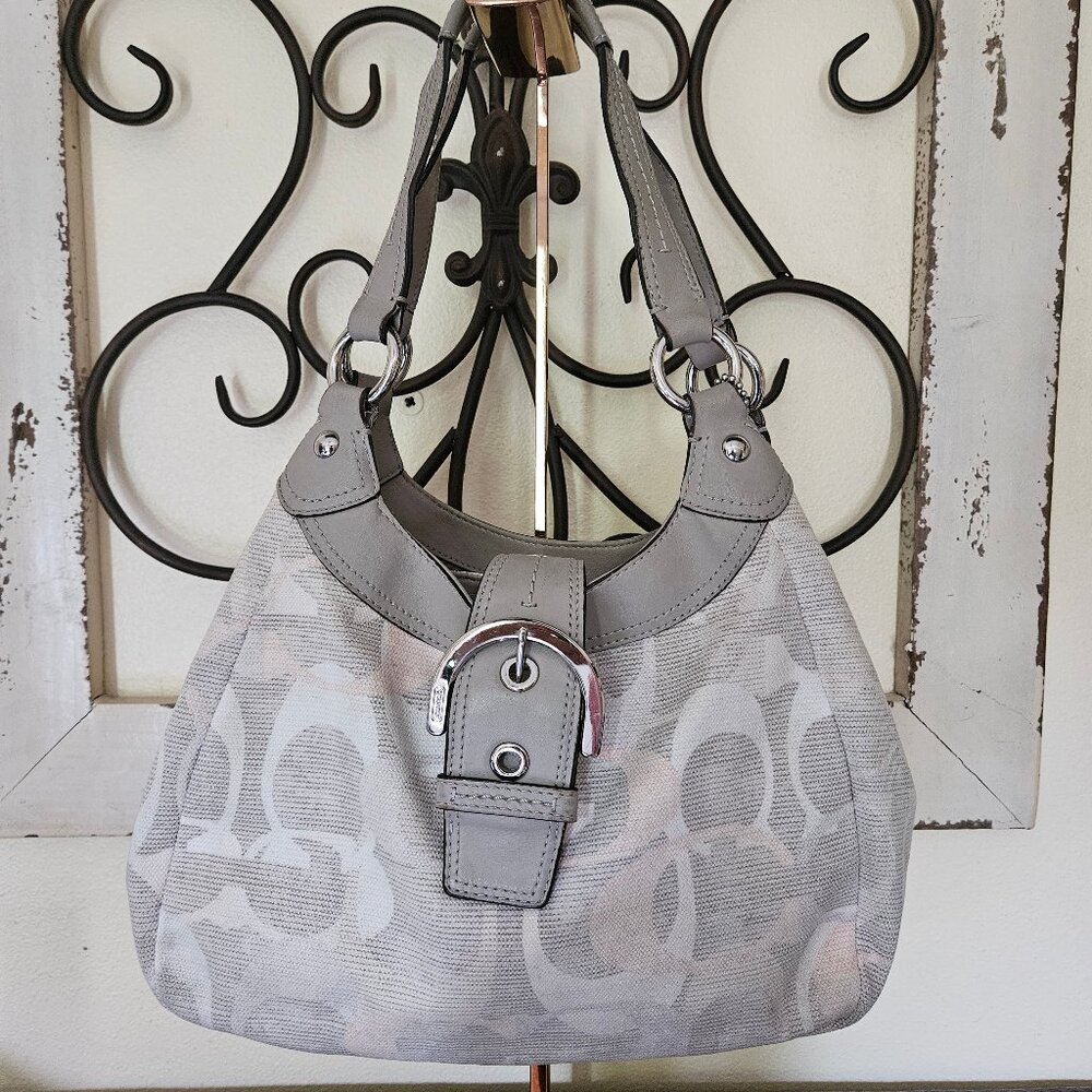 Coach F19193 Soho Optic Lynn Multicolor Faded Canvas Shoulder Bag Hobo